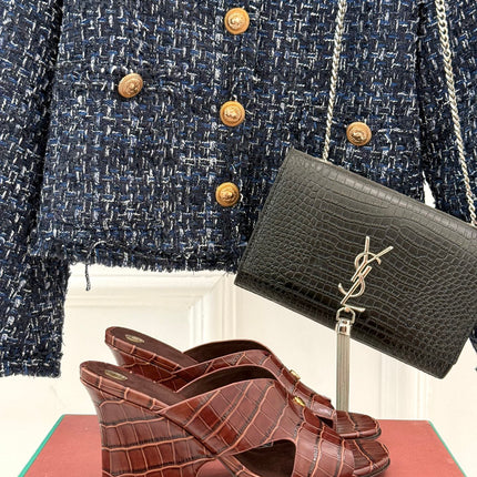 LP HIGH HEEL 25S IN MAHOGANY RED LAMBSKIN SNAKE EMBOSSING