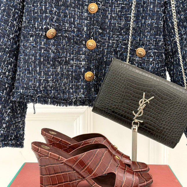 LP HIGH HEEL 25S IN MAHOGANY RED LAMBSKIN SNAKE EMBOSSING