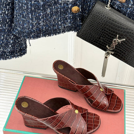 LP HIGH HEEL 25S IN MAHOGANY RED LAMBSKIN SNAKE EMBOSSING