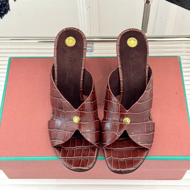 LP HIGH HEEL 25S IN MAHOGANY RED LAMBSKIN SNAKE EMBOSSING