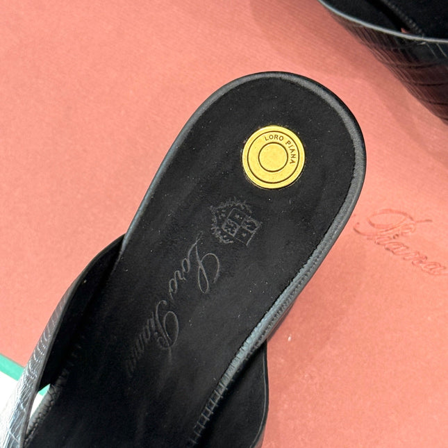 LP HIGH HEEL 25S IN BLACK LAMBSKIN SNAKE EMBOSSING