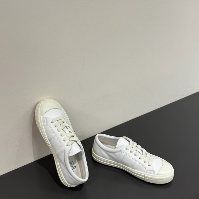 FF TRAINER SNEAKER IN WHITE CALFSKIN