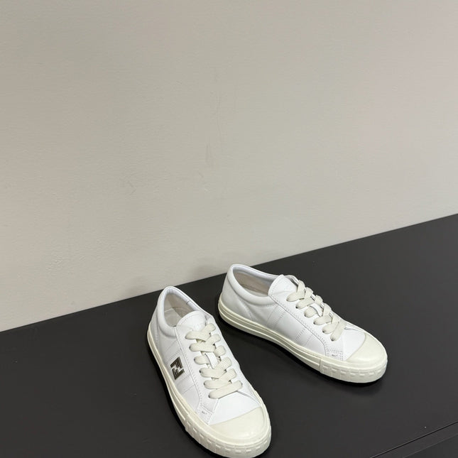 FF TRAINER SNEAKER IN WHITE CALFSKIN