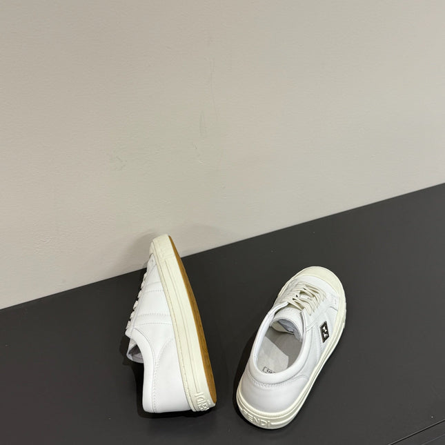 FF TRAINER SNEAKER IN WHITE CALFSKIN