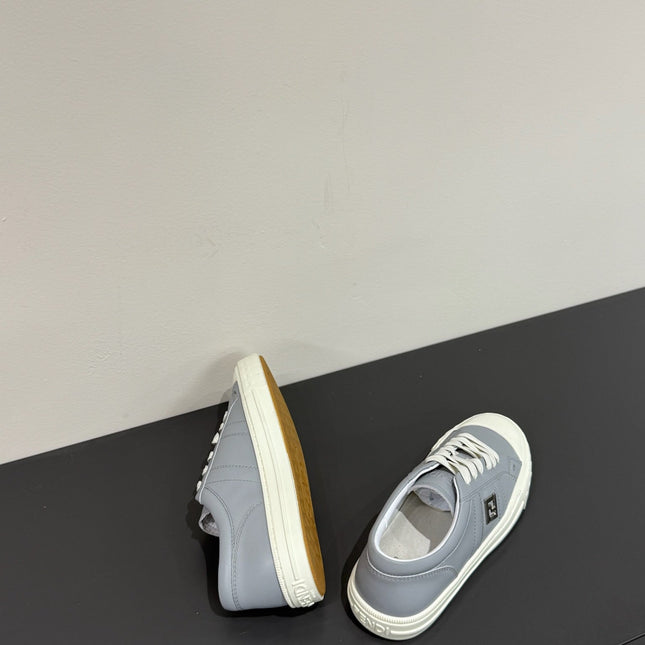 FF TRAINER SNEAKER IN DOLPHIN GRAY MIX WHITE CALFSKIN