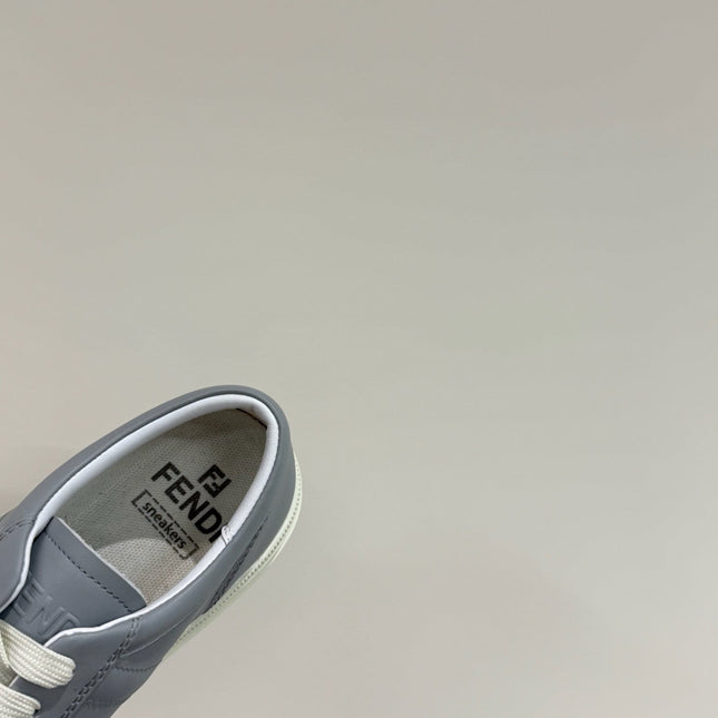 FF TRAINER SNEAKER IN DOLPHIN GRAY MIX WHITE CALFSKIN