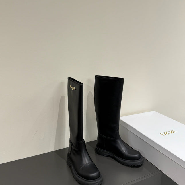 D-TOWN BOOTS IN BLACK CALFSKIN