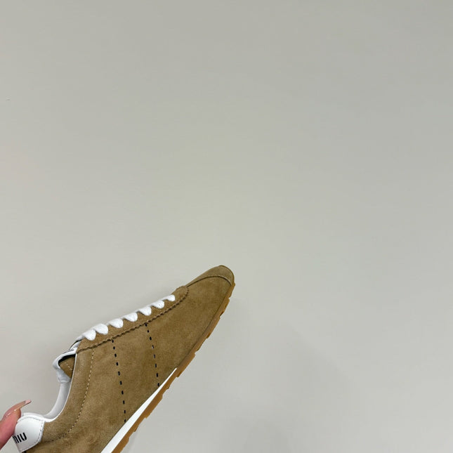 PLUME SUEDE SNEAKERS EARTH BROWN
