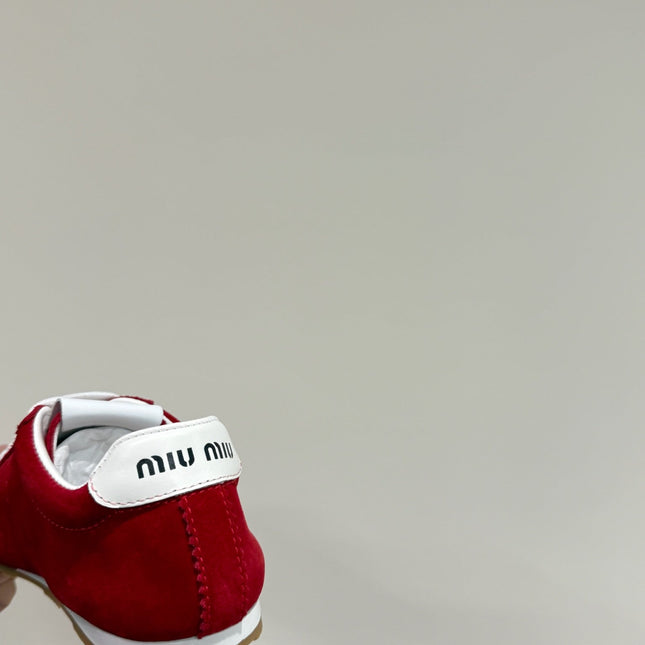 PLUME SNEAKERS IN RED SUEDE