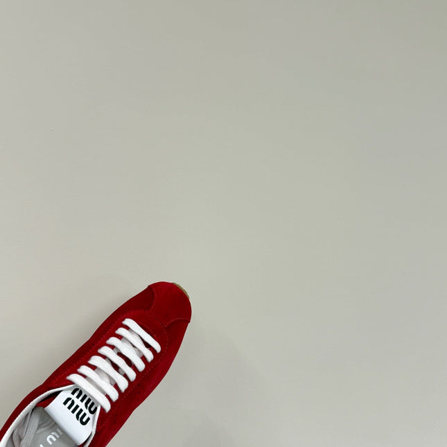 PLUME SNEAKERS IN RED SUEDE