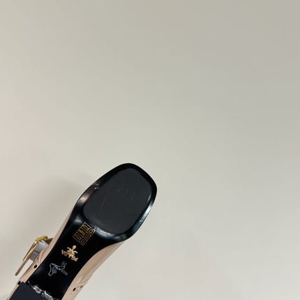 MARY JANE PUMPS IN BEIGE GLOSSY CALFSKIN