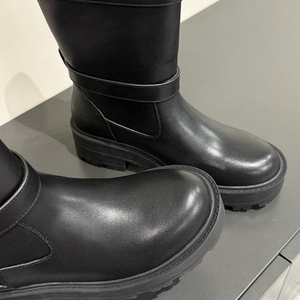 MAJOR ANKLE BOOT IN BLACK CALFSKIN