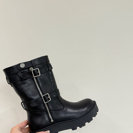 MAJOR ANKLE BOOT IN BLACK CALFSKIN