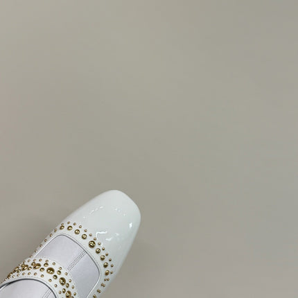 BELLE-D HEELED ANKLE BOOT WHITE PATENT CALFSKIN