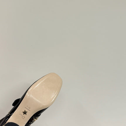 BELLE-D HEELED ANKLE BOOT BLACK PATENT CALFSKIN