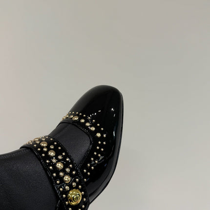 BELLE-D HEELED BOOT BLACK PATENT CALFSKIN