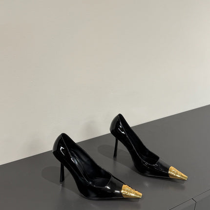 JEANNE HIGH PUMPS IN BLACK PATENT CALFSKIN