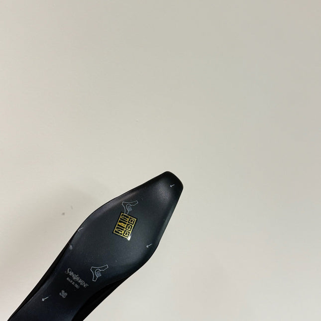 POPPY BALLET FLATS IN BLACK SILK