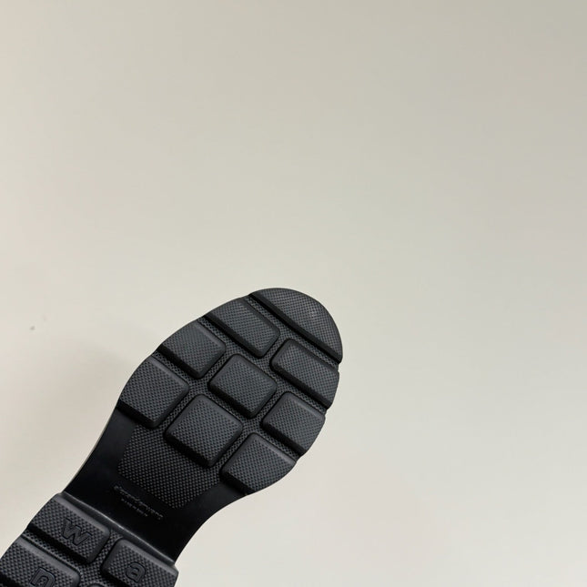 PLATFORM PATCHWWORK MARY JANE IN BLACK PATENT CALFSKIN