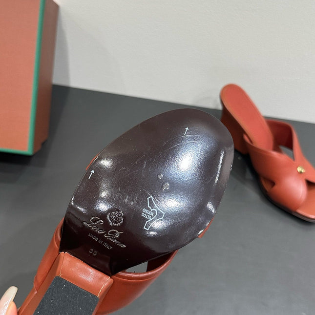 LP HIGH HEELS 25S IN RUST ORANGE LAMBSKIN