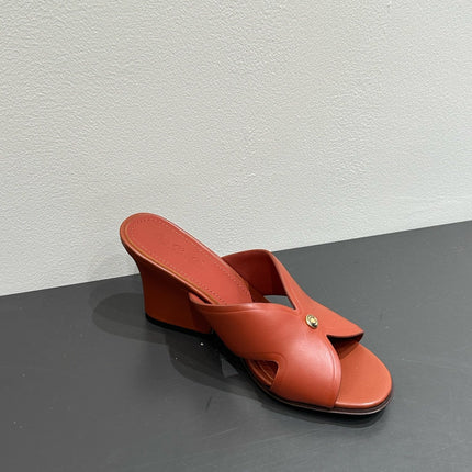 LP HIGH HEELS 25S IN RUST ORANGE LAMBSKIN