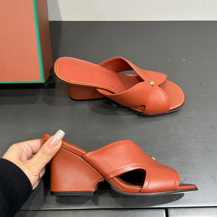 LP HIGH HEELS 25S IN RUST ORANGE LAMBSKIN