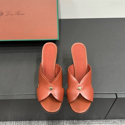 LP HIGH HEELS 25S IN RUST ORANGE LAMBSKIN