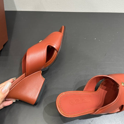 LP HIGH HEELS 25S IN RUST ORANGE LAMBSKIN