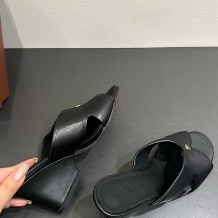 LP HIGH HEELS 25S IN BLACK LAMBSKIN