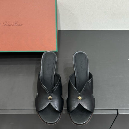 LP HIGH HEELS 25S IN BLACK LAMBSKIN