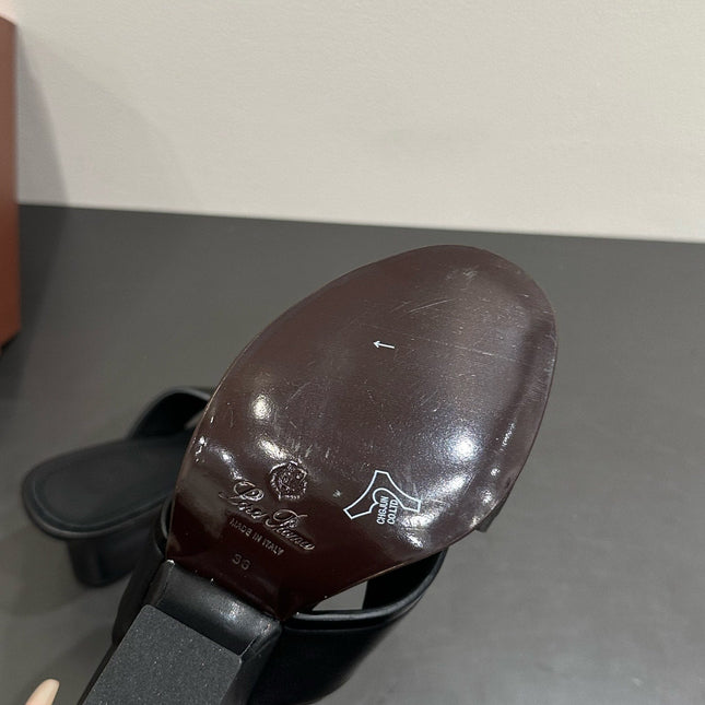 LP HIGH HEELS 25S IN BLACK LAMBSKIN