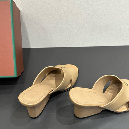 LP HIGH HEELS 25S IN WARM BEIGE LAMBSKIN