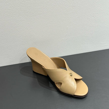 LP HIGH HEELS 25S IN WARM BEIGE LAMBSKIN