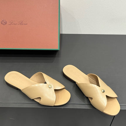 LP SANDALS 25S IN WARM BEIGE LAMBSKIN