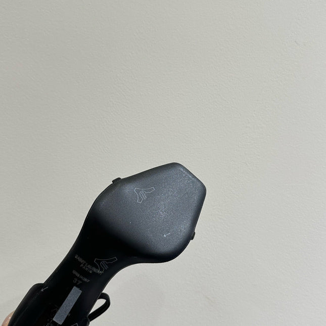 YSL HEELED SANDALS 25S 105 MM IN BLACK LAMBSKIN