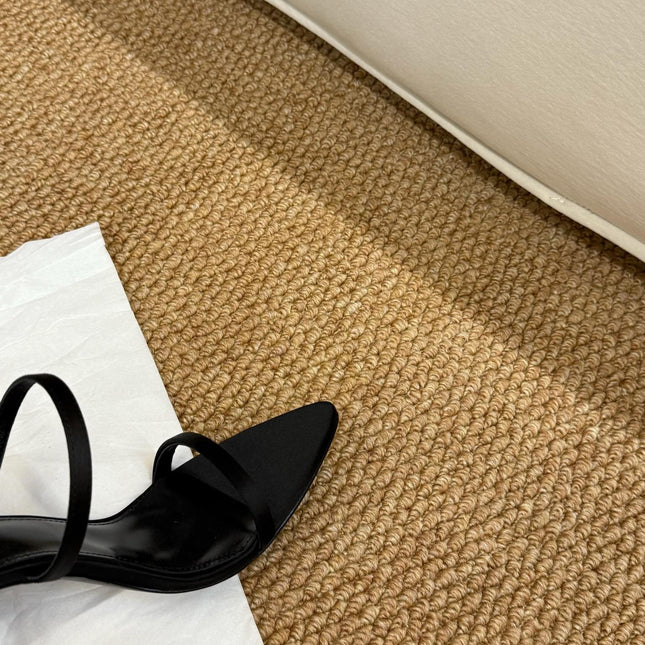 YSL HIGH HEEL SANDALS 25S IN BLACK LAMBSKIN