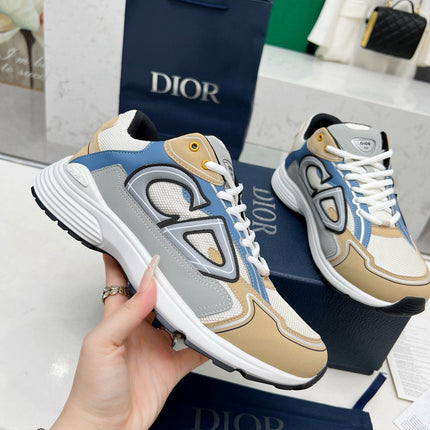 CD B30 SNEAKER WHITE AND FLAX MESH FABRIC