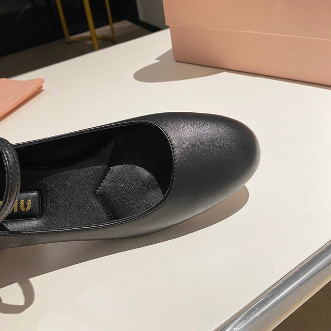 MARY JANE SHOES CLASSIC BLACK SHEEPSKIN