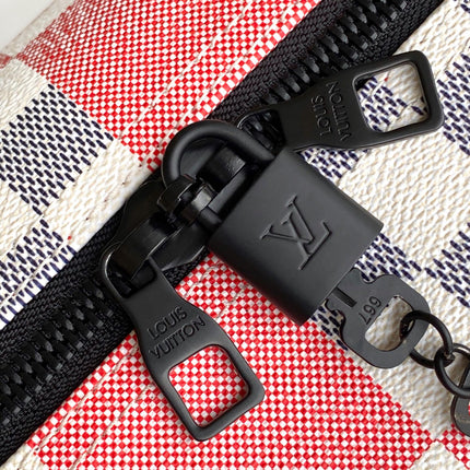 LV 25S SAC KEEPALL BANDOULIÈRE 50 IN MULTICOLOR CANVAS AND CALFSKIN TRIM