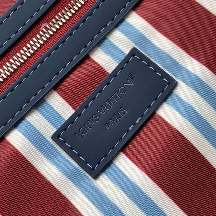 LV 25S KEEPALL BANDOULIÈRE BAG 50 IN BLUE MONOGRAM HERITAGE CALFSKIN