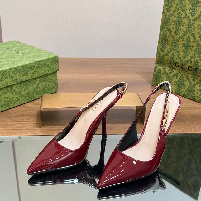 GG SIGNORIA SLINGBACK PUMP BLOOD LAMBSKIN