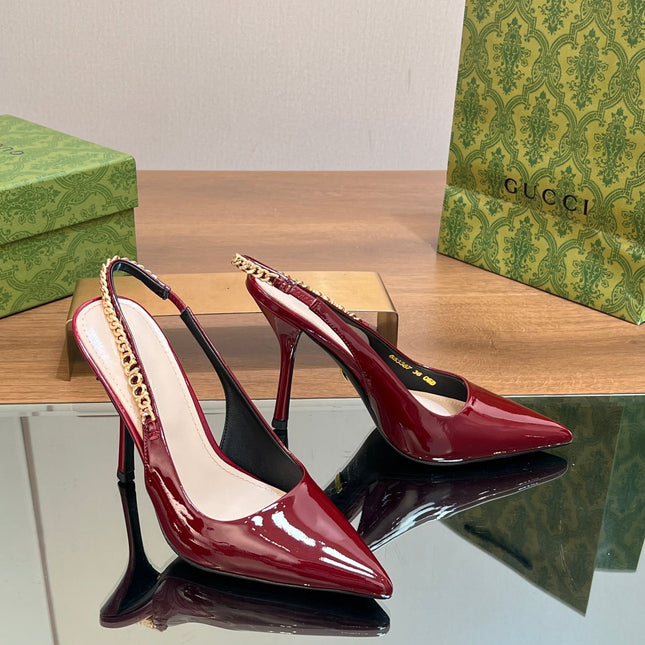 GG SIGNORIA SLINGBACK PUMP BLOOD LAMBSKIN