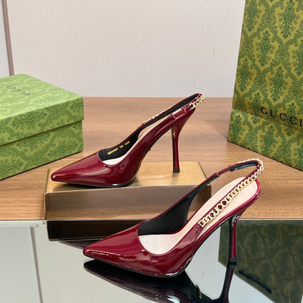 GG SIGNORIA SLINGBACK PUMP BLOOD LAMBSKIN