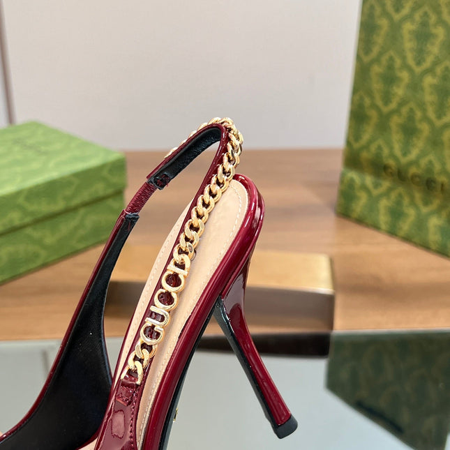 GG SIGNORIA SLINGBACK PUMP BLOOD LAMBSKIN