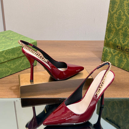 GG SIGNORIA SLINGBACK PUMP BLOOD LAMBSKIN