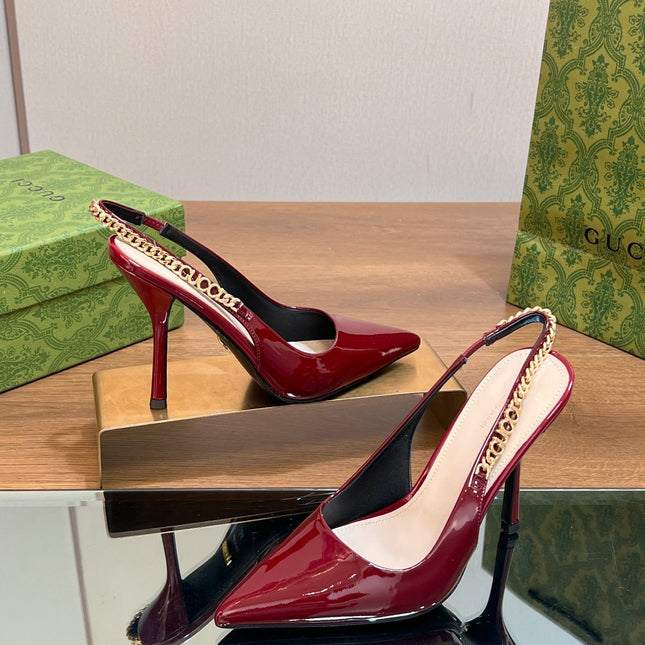 GG SIGNORIA SLINGBACK PUMP BLOOD LAMBSKIN