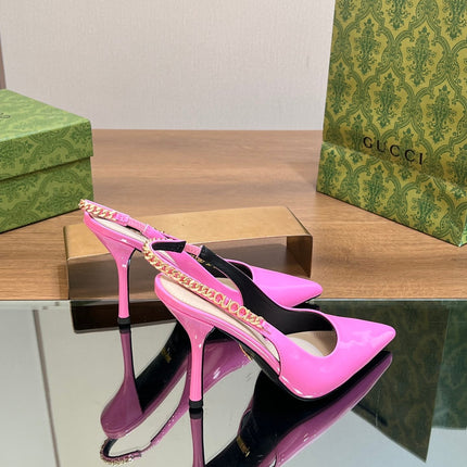 GG SIGNORIA SLINGBACK PUMP BRIGHT PINK LAMBSKIN