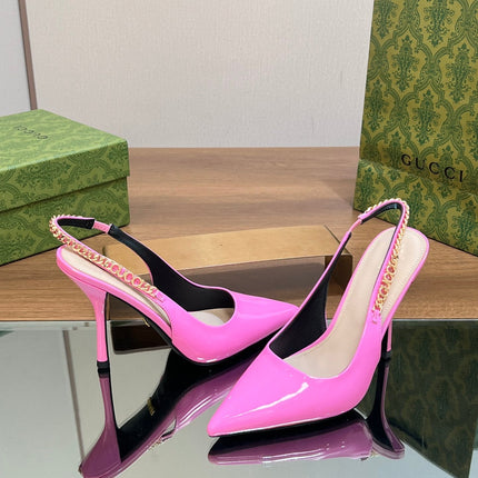 GG SIGNORIA SLINGBACK PUMP BRIGHT PINK LAMBSKIN