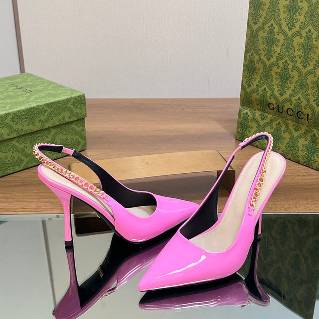 GG SIGNORIA SLINGBACK PUMP BRIGHT PINK LAMBSKIN