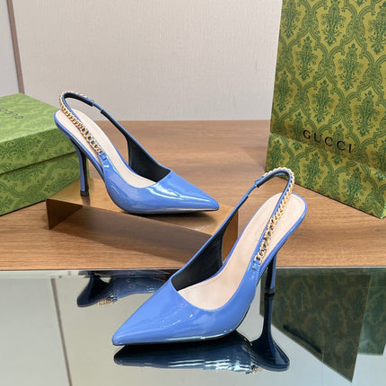 GG SIGNORIA SLINGBACK PUMP SAPPHIRE LAMBSKIN